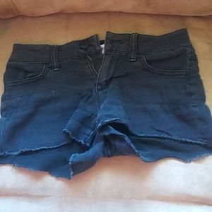 Black wash girls jean shorts size 3